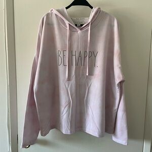 Rae Dunn Hooded Shirt pink size XL